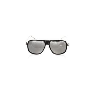 Frankie Morello Black Metallic Fiber Men Men's Sunglass